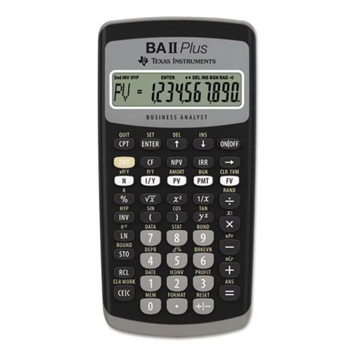 Texas Instrument BAII Plus Financial Calculator, 10-Digit LCD