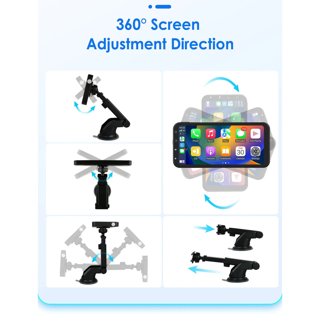 Ossuret 6.25" Touchscreen Bluetooth 360° Adjustable Car Stereo Radio Receiver GPS Navigation Audio With Wireless  Carplay Android Auto Support Backup Camera