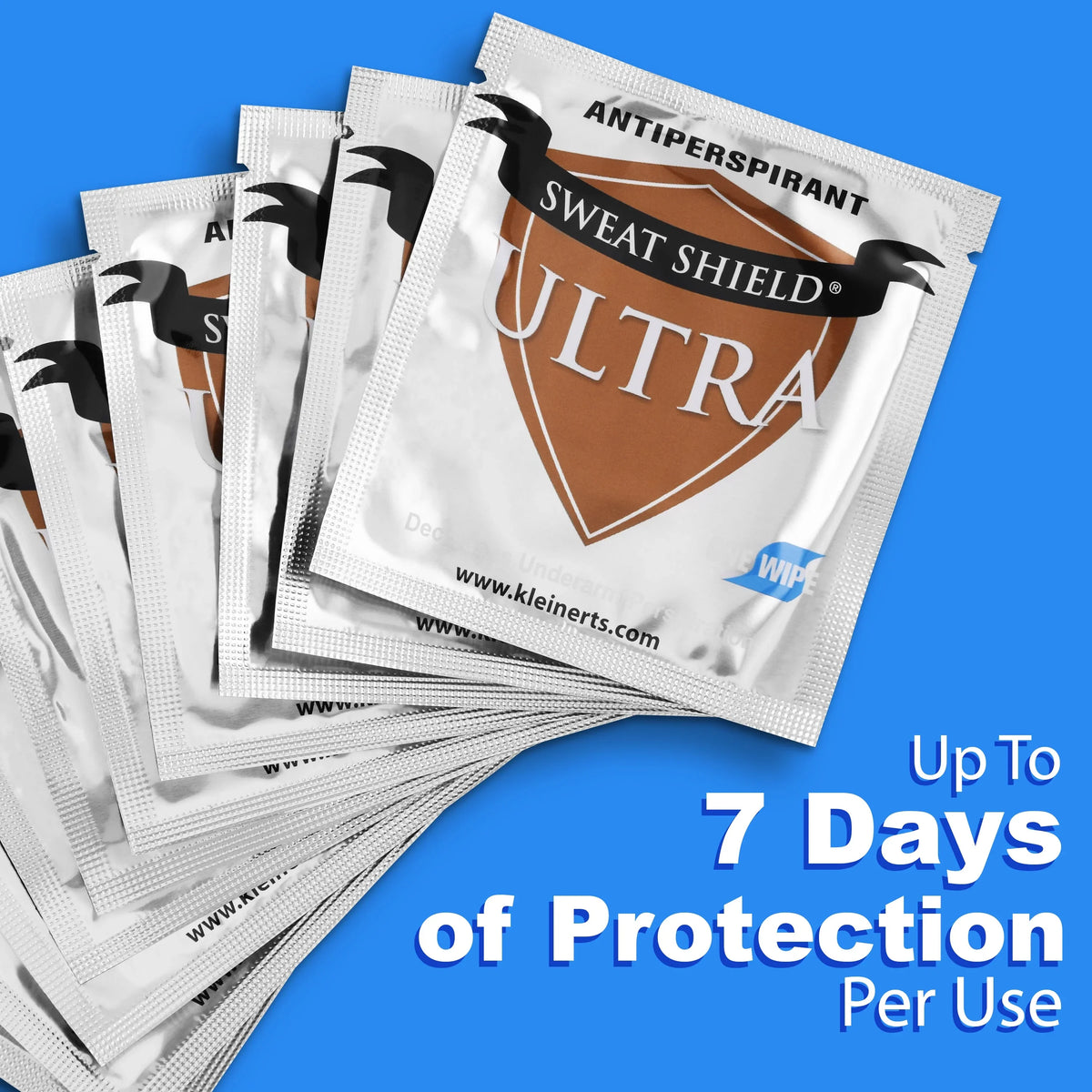 20 Week Supply- Doctor Recommended. Stop Sweating & Odor For Up To 7 Days. Sweat Shield Ultra Antiperspirant Wipes