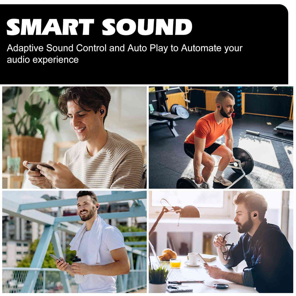UrbanX True Wireless Bluetooth Earbuds + Charging Case, Black, Dual Connect, IPX5 moisture Resistance, Bluetooth 5.2 Connection, Balanced, Bass Boost appropriate with  K10 Plus