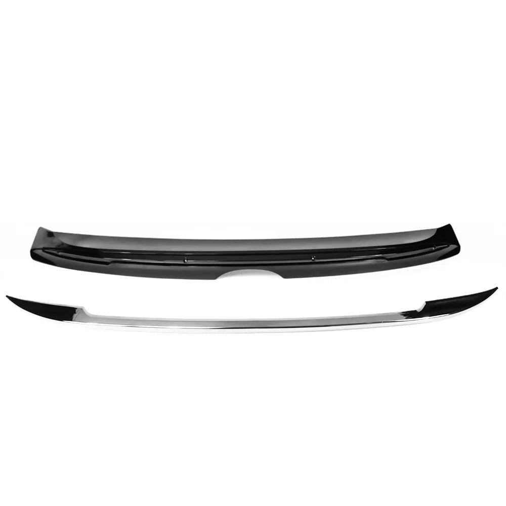 Ikon Motorsports suitable with 18-23  Camry LE MD Style Rear Trunk Spoiler Wing Gloss Black With Chrome Trim 2018 2019 2020 2021 2022