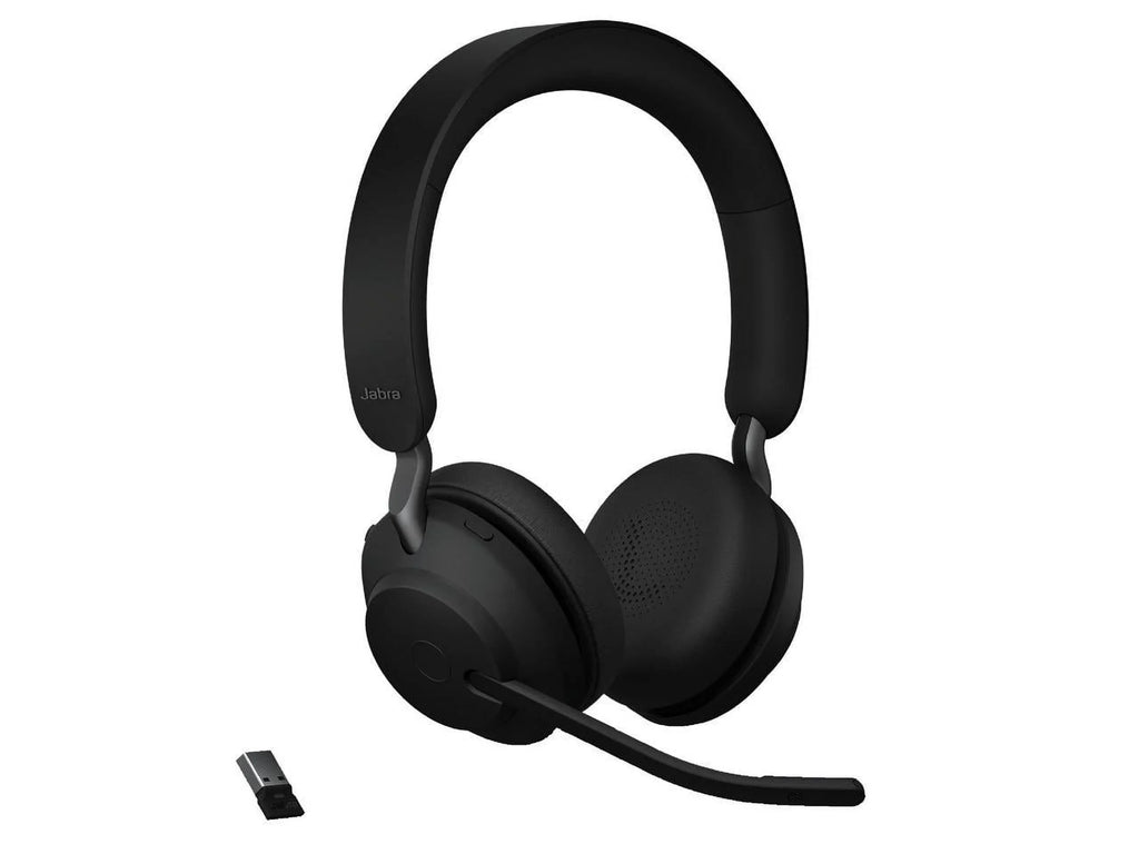 Jabra Evolve2 65 USB-A UC Stereo with Charging Stand - Black Wireless Headset / Music Headphones