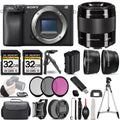 a6400 Mirrorless Camera +50mm f/1.8 OSS Lens (Black) +3 PC Filter +64GB
