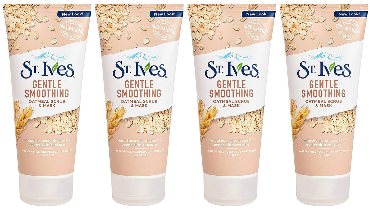 Ives Smooth & Nourished Scrub & Mask, Oatmeal 6 Oz (Pack Of 4). St
