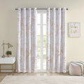 Intelligent Design Rebecca Grommet Top Printed Marble Metallic Total Blackout Curtain, Blush/Gold, 50x84"