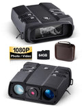 LAKWAR 10.8 x 31mm Night Vision Binoculars for Total Darkness with 64G TF Card Infrared Digital Night Vision Binocular with Large Viewing Screen Hunting Binoculars for Day and Night