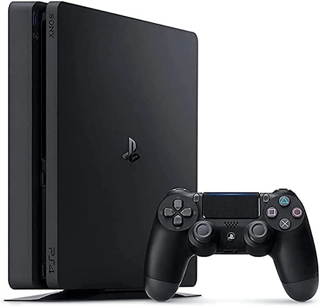 PlayStation 4 Slim 500GB Black Gaming Console + Gaming Earbuds With Microphone BOLT AXTION Bundle Used